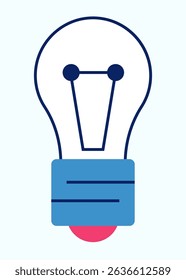 An illustration depicting a light bulb with two wires emerging from it