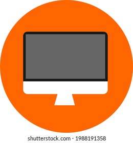 An illustration depicting a monitor icon, monitor symbol, monitor vector image.