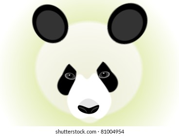 Illustration depicting a panda on a white background