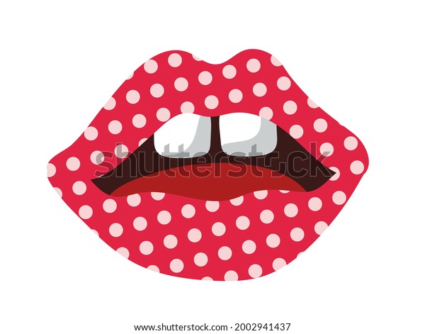 Illustration Depicting Red Lips Vector Graphics Stock Vector (Royalty ...