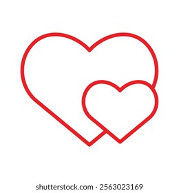 Illustration depicting a red valentine's day icon on a white background