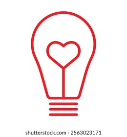 Illustration depicting a red valentine's day icon on a white background
