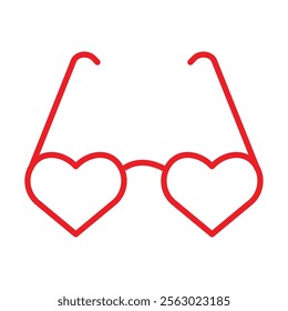 Illustration depicting a red valentine's day icon on a white background