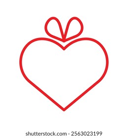 Illustration depicting a red valentine's day icon on a white background