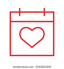 Illustration depicting a red valentine's day icon on a white background