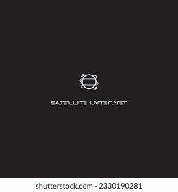
An illustration depicting a satellite above the Earth, in the form of a symbol and logo