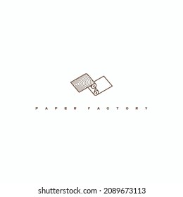 
illustration depicting a sheet of paper in the form of a symbol or logo. Paper factory