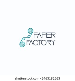 
ilustración que representa hojas de papel como símbolo o logotipo. Fábrica de papel