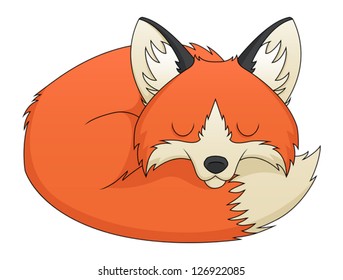 3,611 Sleeping fox drawing Stock Illustrations, Images & Vectors ...