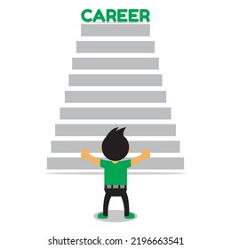 an illustration depicting someone who is trying to get a career