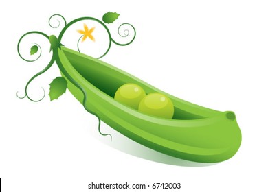 Illustration depicting "two peas in a pod" concept