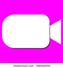 
An illustration depicting a video camera icon, video camera symbol, video camera vector image.