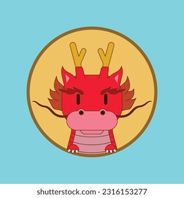 The illustration depicts an adorable and whimsical kawaii dragon. eps 10