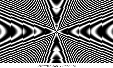 The illustration depicts a black circle background expanding on a white background.