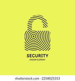 The illustration depicts a padlock. Personal data protection and password storage. Isolated vector image.