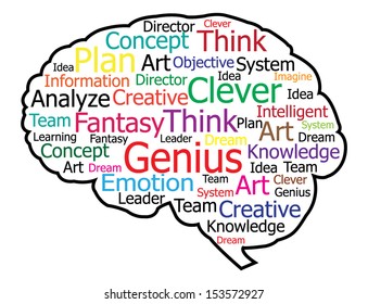 illustration of depression text in the form of brain 