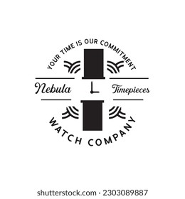 illustration desain graphic of watch vintage logo 5