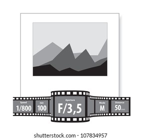 Illustration - describe the technical characteristics of the photographs. Aperture, shutter speed, ISO, focal distance