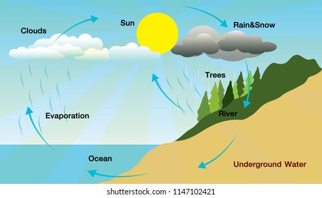 5,730 Earth water cycle Images, Stock Photos & Vectors | Shutterstock