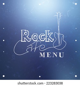 Illustration of description Rock Cafe Menu for your design