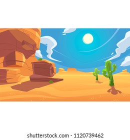 Illustration of desert Grand canyon