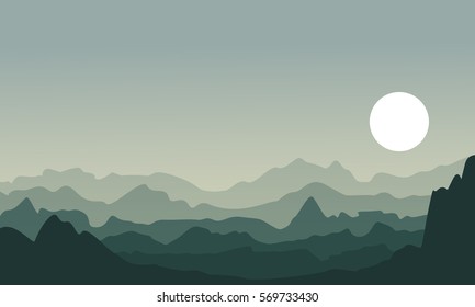 Illustration of desert landscape backgrounds collection stock
