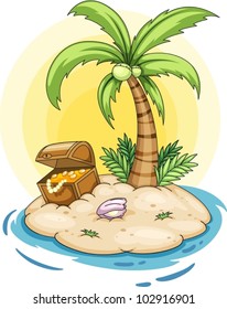 Illustration Of A Deserted Island