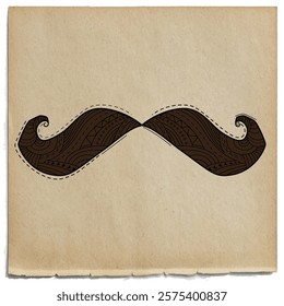 illustration of desi (indian) art style mustache.
