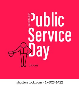 Illustration Design About  United Nations Public Service Day. Thank You Public Servant 