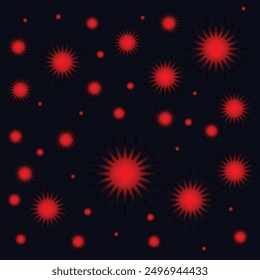 Illustration design for an abstract fabric pattern with a sharp red pattern