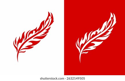 illustration design abstract feathers suitable for logos