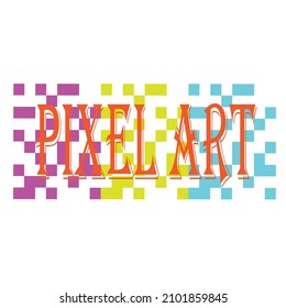 illustration design abstract and pixel background with colorful concept