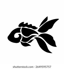 illustration design abstract tribal art fish. suitable for tattoo, logo, ornaments