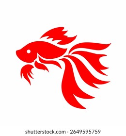 illustration design abstract tribal art fish. suitable for tattoo, logo, ornaments