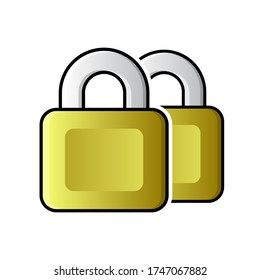 illustration design of accessibility safety padlock