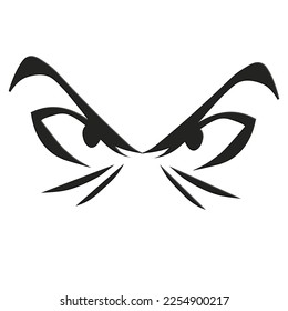 Illustration design angry eye vector graphic. Perfect for stickers, tattoos, icons