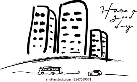 Illustration Design of Apartment Landscape Complex