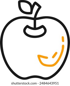 diseño de ilustración de una manzana