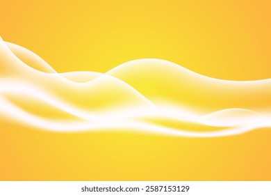 illustration design for background with abstract waves in the middle and orange gradient background