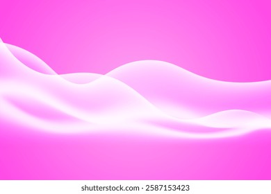 illustration design for background with abstract waves in the middle with pink gradient background