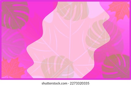 diseño de ilustración, fondo y fondo de pantalla, sombreado de hoja en fondo rosa