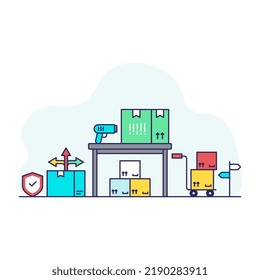 An illustration design of barcode tracking