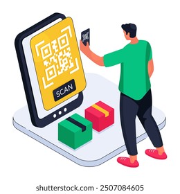 An illustration design of barcode tracking

