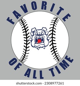 Illustration design of baseball with dog face for logo and t shirts 