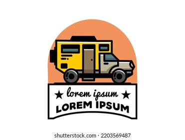 Illustration design of a big overland car badge