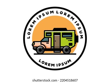Illustration design of a big overland car badge