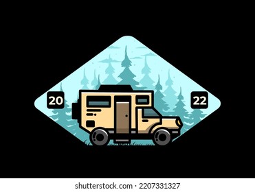 Illustration design of a big overland car badge