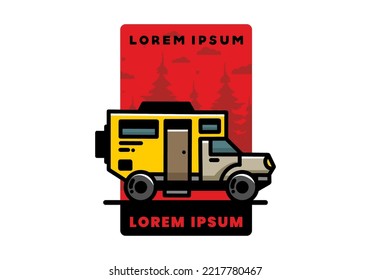 Illustration design of a big overland car badge