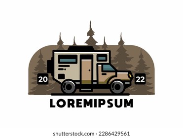 Illustration design of a big overland car badge