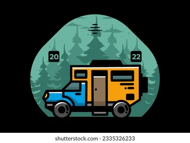 Illustration design of a big overland car badge